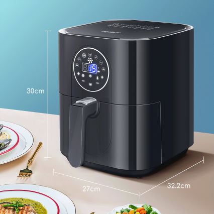 Aigostar - Karšto oro gruzdintuvė 1500W/230V 3,5l juoda