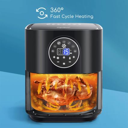 Aigostar - Karšto oro gruzdintuvė 1500W/230V 3,5l juoda