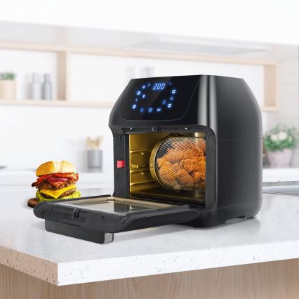 Aigostar - Karšto oro orkaitė 1400W/230V 12l juoda