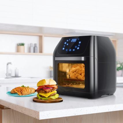Aigostar - Karšto oro orkaitė 1400W/230V 12l juoda