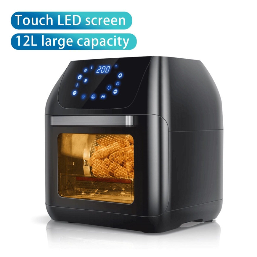 Aigostar - Karšto oro orkaitė 1400W/230V 12l juoda
