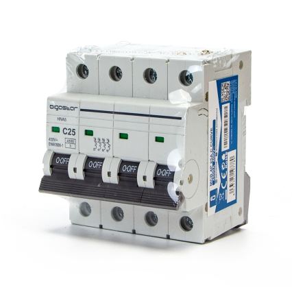 Aigostar - Keturių fazių automatinis išjungiklis 4P-25A-C 400V