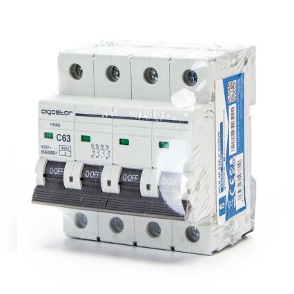 Aigostar - Keturių fazių automatinis išjungiklis 4P-63A-C 400V