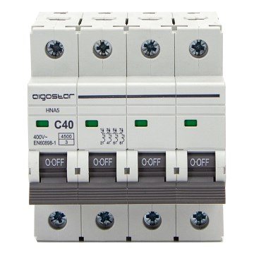 Aigostar - Keturių polių automatinis išjungiklis 4P-40A-C 400V