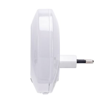 Aigostar - LED naktinis šviestuvas su sutemų jutikliu, kištukinis, su USB LED/0,4W/230V