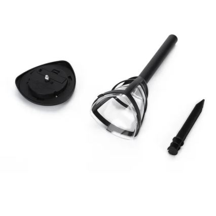 Aigostar - 12 vnt. LED saulės lempų rinkinys, LED/0,06W/2V, 33,8 cm, 6500K, 100 mAh, IP44, juoda