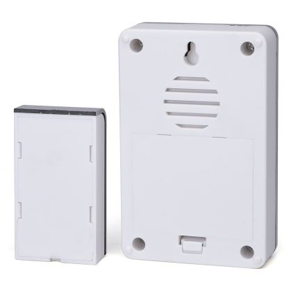 Aigostar - KOMPLEKTAS 2x Bevielis durų skambutis 3xAA/12V IP44 balta