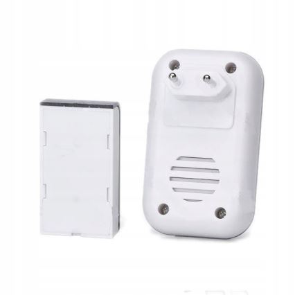 Aigostar - KOMPLEKTAS 2x Bevielis prijungiamas durų skambutis 230V/12V IP44 balta