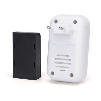 Aigostar - KOMPLEKTAS 2x Bevielis prijungiamas durų skambutis 230V/12V IP44 balta/juoda