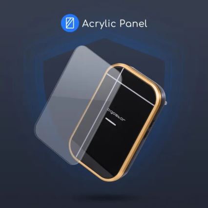 Aigostar - KOMPLEKTAS 2x Bevielis prijungiamas durų skambutis 230V/12V IP44 juoda/varis