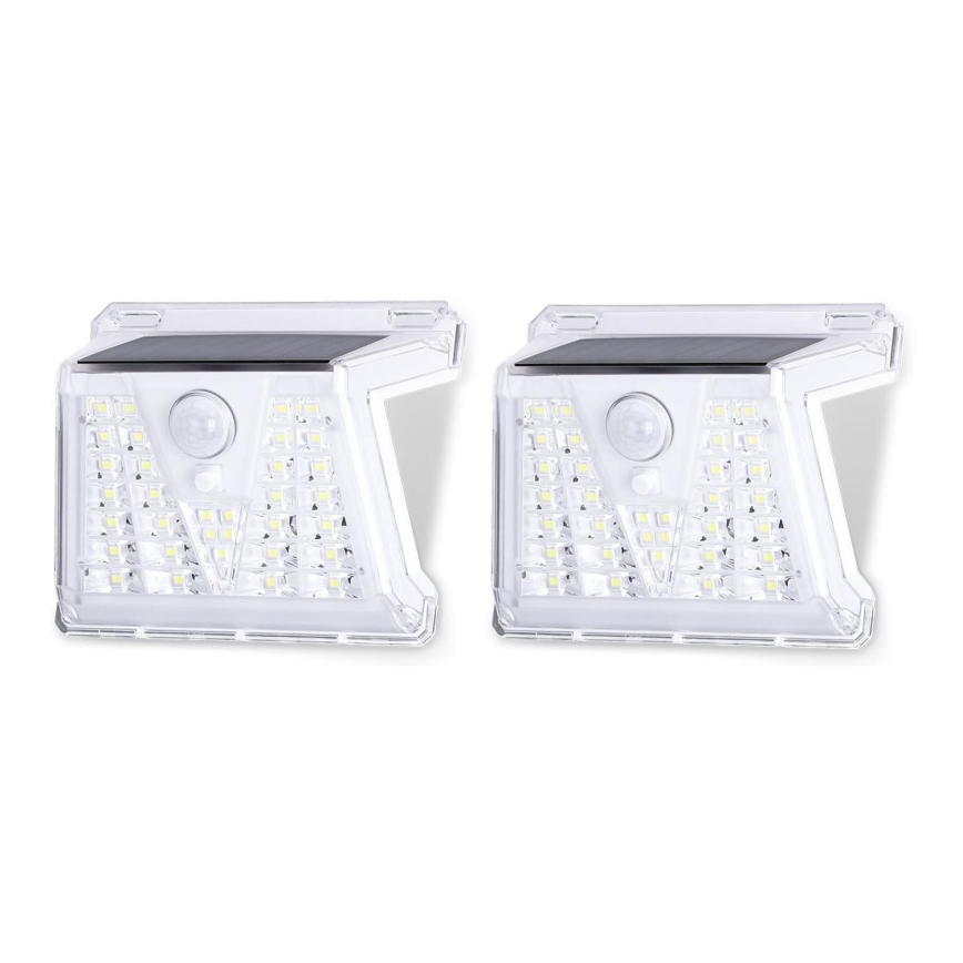 Aigostar - KOMPLEKTAS 2x LED lauko šviestuvas, įkraunamas saulės energija su jutikliu LED/1,48W/3,7V IP65 1200 mAh