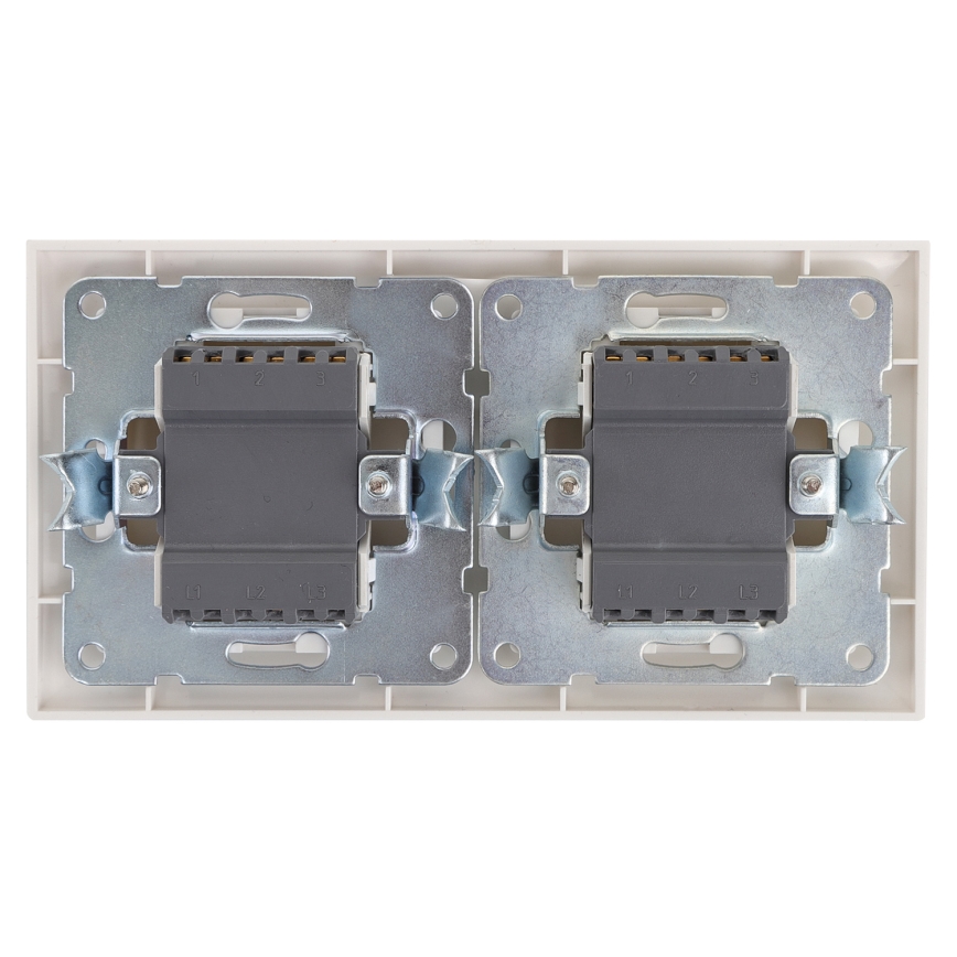Aigostar - KOMPLEKTAS 2x Namų jungiklis 2-mygtukai 250V/10A