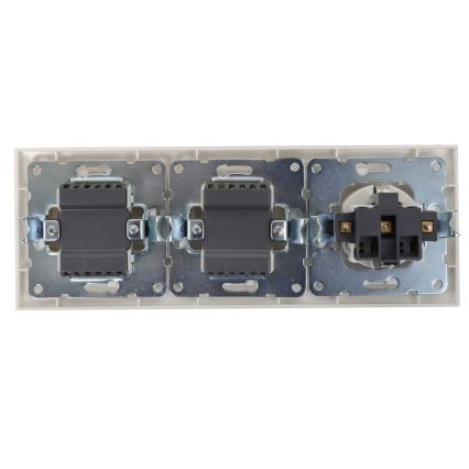 Aigostar - KOMPLEKTAS 2x Namų jungiklis su lizdu 1x16A/250V SCHUKO