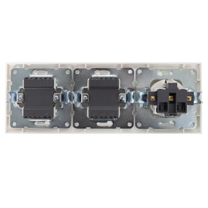 Aigostar - KOMPLEKTAS 2x Namų jungiklis su lizdu 1x16A/250V SCHUKO