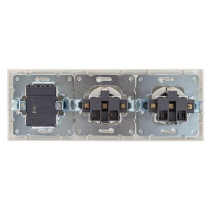 Aigostar - KOMPLEKTAS 2x Namų kištukinis lizdas su jungikliu 2x16A/250V