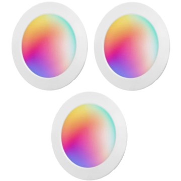 Aigostar - Komplektas 3 vnt. LED RGBW dimeriuojami įleidžiami šviestuvai MESH LED/15W/230V 2700K-6500K skersmuo 17 cm