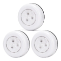 Aigostar - Komplektas 3 vnt. RGB LED nešiojamų naktinių šviestuvų, LED/3xAAA + nuotolinis valdymas