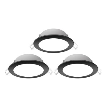 Aigostar - KOMPLEKTAS 3x LED Įleidžiamas lauko šviestuvas LED/4,8W/230V 3000K IP65 juoda
