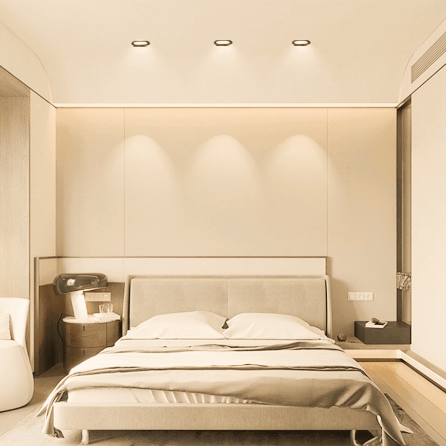 Aigostar - KOMPLEKTAS 3x LED Įleidžiamas lauko šviestuvas LED/4,8W/230V 3000K IP65 juoda