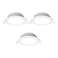 Aigostar - KOMPLEKTAS 3x LED Įleidžiamas lauko šviestuvas LED/4,8W/230V 4000K IP65 balta