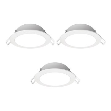 Aigostar - KOMPLEKTAS 3x LED Įleidžiamas lauko šviestuvas LED/4,8W/230V 4000K IP65 balta