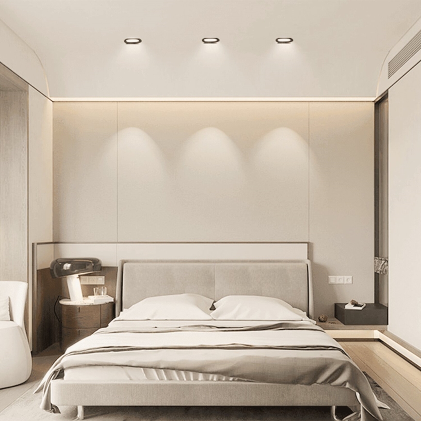 Aigostar - KOMPLEKTAS 3x LED Įleidžiamas lauko šviestuvas LED/4,8W/230V 4000K IP65 juoda