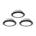 Aigostar - KOMPLEKTAS 3x LED Įleidžiamas lauko šviestuvas LED/4,8W/230V 6500K IP65 juoda