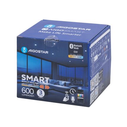 Aigostar - KOMPLEKTAS 3x LED pritemdomas įleidžiamas lubinis šviestuvas MESH LED/6W/230V 2700K-6500K diametras 11,5cm