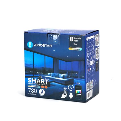 Aigostar - KOMPLEKTAS 3x LED pritemdomas įleidžiamas lubinis šviestuvas MESH LED/9W/230V 2700K-6500K diametras 14,5 cm