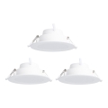 Aigostar - KOMPLEKTAS 3x LED RGBW Pritemdomas įleidžiamas lubinis šviestuvas MESH LED/9W/230V 2700K-6500K diametras 14,5cm