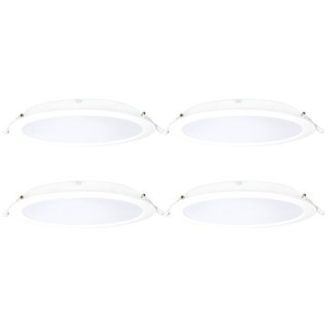 Aigostar – komplektas (4 vnt.) dimeriuojamas LED RGBW įmontuojamas šviestuvas MESH, 18 W, 230 V, 2700–6500 K, Ø 23 cm