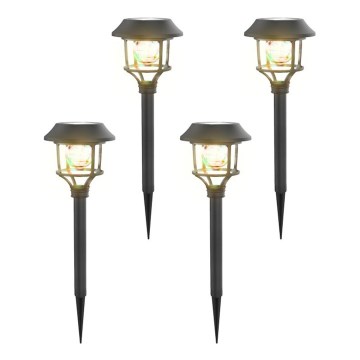 Aigostar - KOMPLEKTAS 4x LED RGB saulės energija įkraunamas šviestuvas LED/0,2W/2V IP44