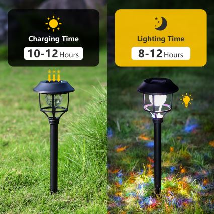 Aigostar - KOMPLEKTAS 4x LED RGB saulės energija įkraunamas šviestuvas LED/0,2W/2V IP44