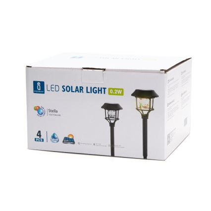 Aigostar - KOMPLEKTAS 4x LED RGB saulės energija įkraunamas šviestuvas LED/0,2W/2V IP44