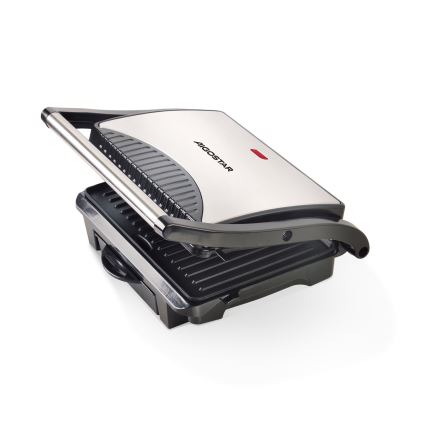 Aigostar - Kontaktinis grilis 1000W/230V juoda/matinis chromas