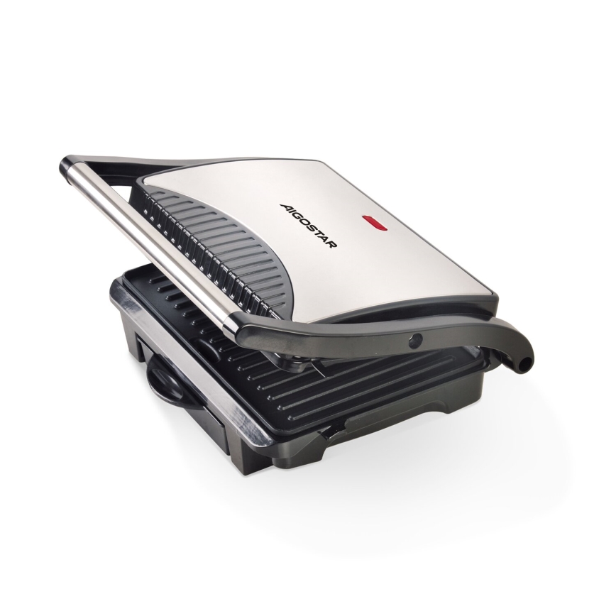Aigostar - Kontaktinis grilis 1000W/230V juoda/matinis chromas