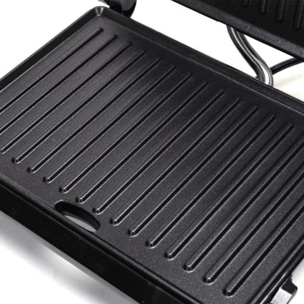 Aigostar - Kontaktinis grilis 1000W/230V juoda/matinis chromas