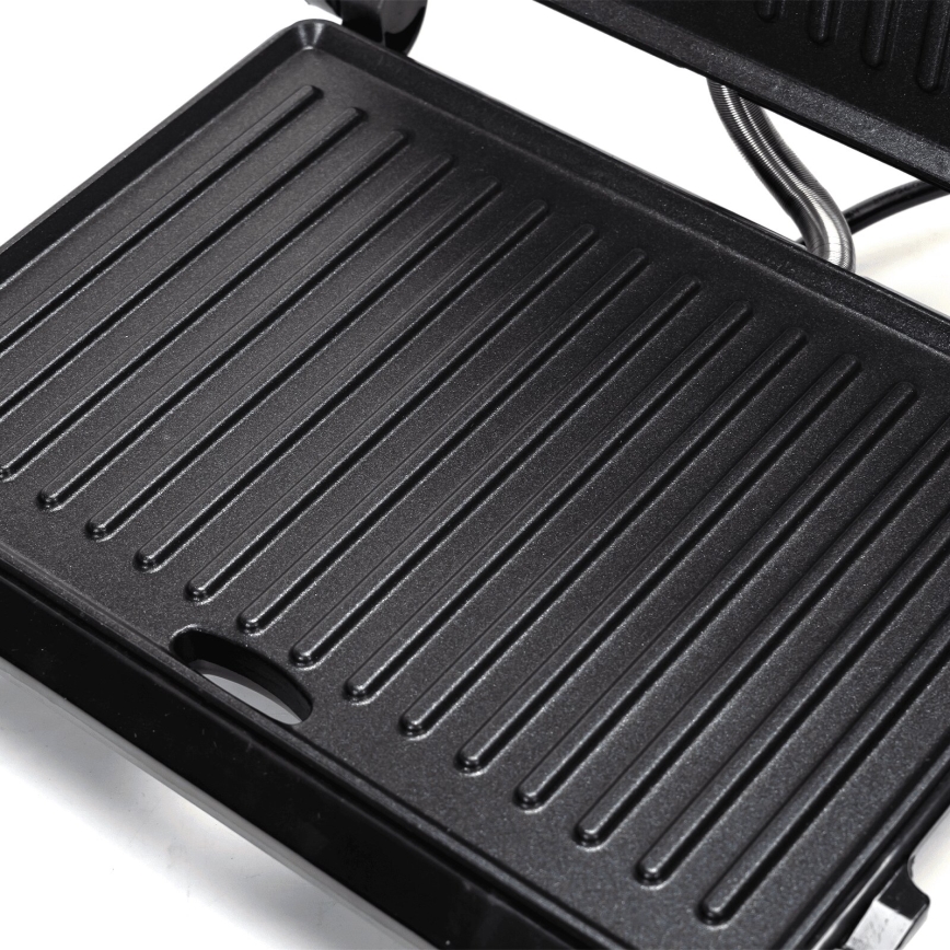 Aigostar - Kontaktinis grilis 1000W/230V juoda/matinis chromas