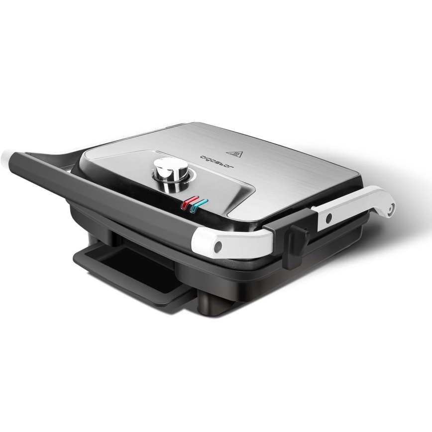 Aigostar - Kontaktinis grilis 2200W/230V matinis chromas/juoda