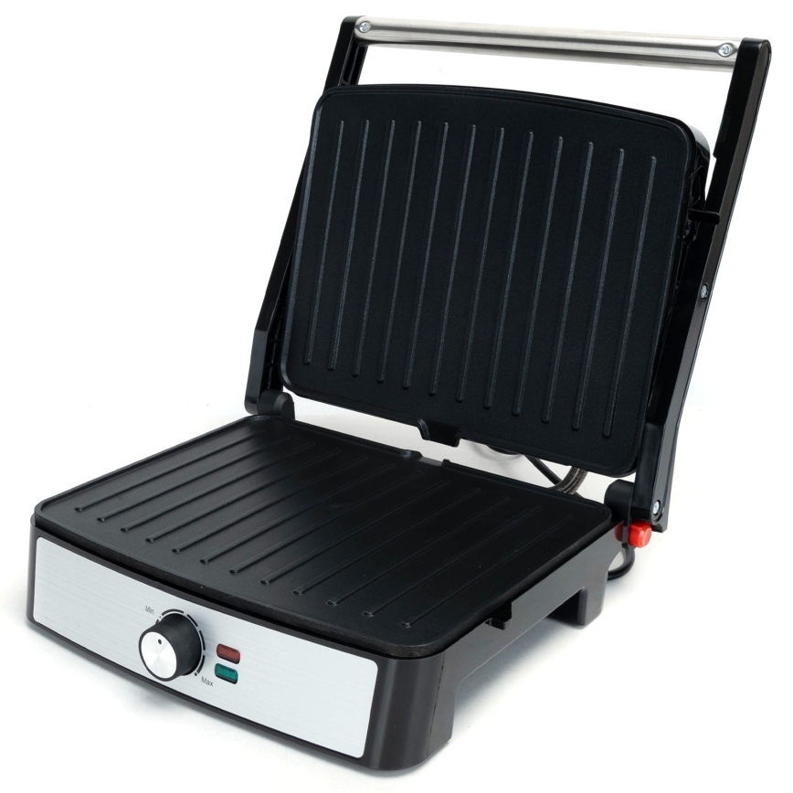 Aigostar - Kontaktinis grilis 2200W/230V juodas/nerūdijančio plieno