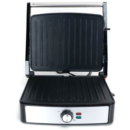 Aigostar - Kontaktinis grilis 2200W/230V juodas/nerūdijančio plieno