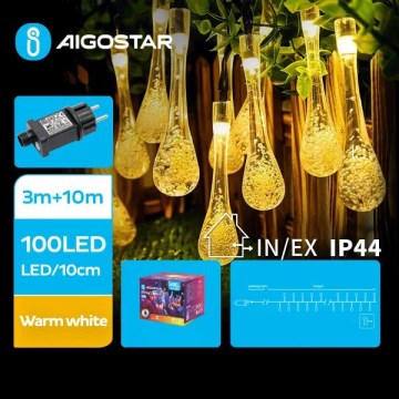 Aigostar - lauko dekoratyvinė LED girlianda 100 LED / 8 režimai 13 m IP44 šiltai balta