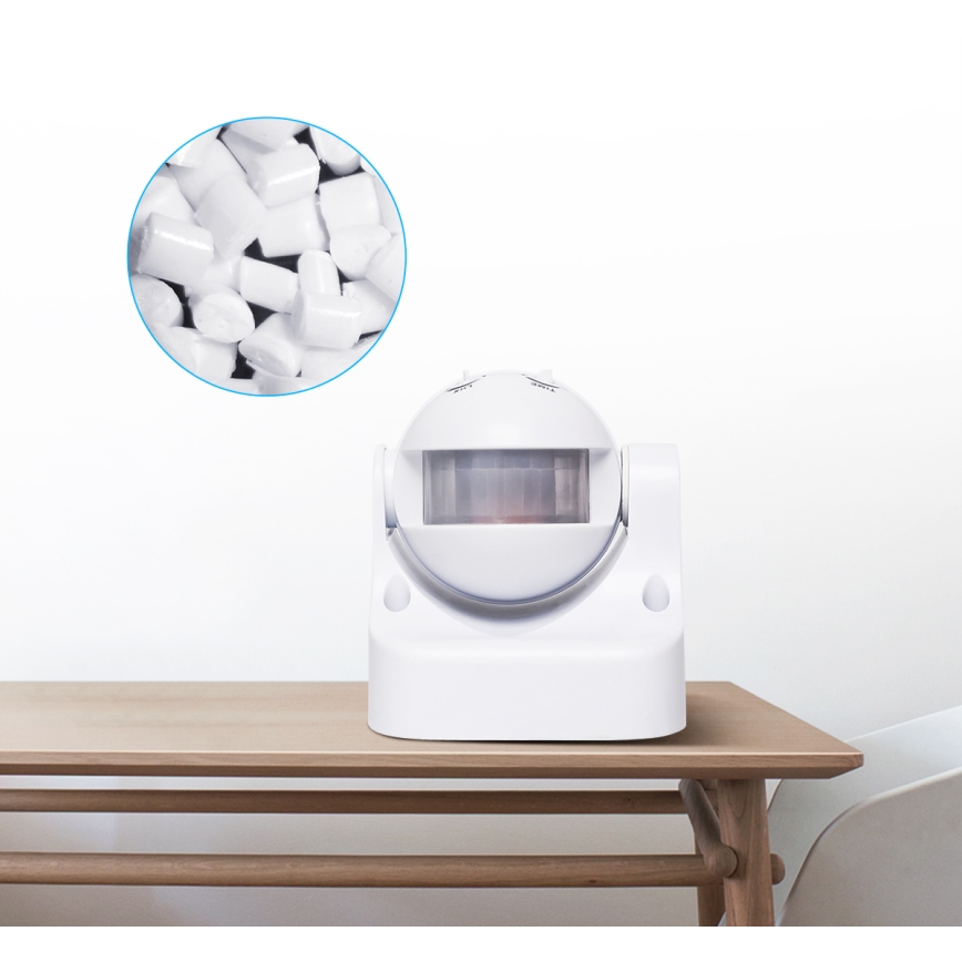 Aigostar - Lauko infraraudonųjų spindulių judesio jutiklis 230V IP44 baltas