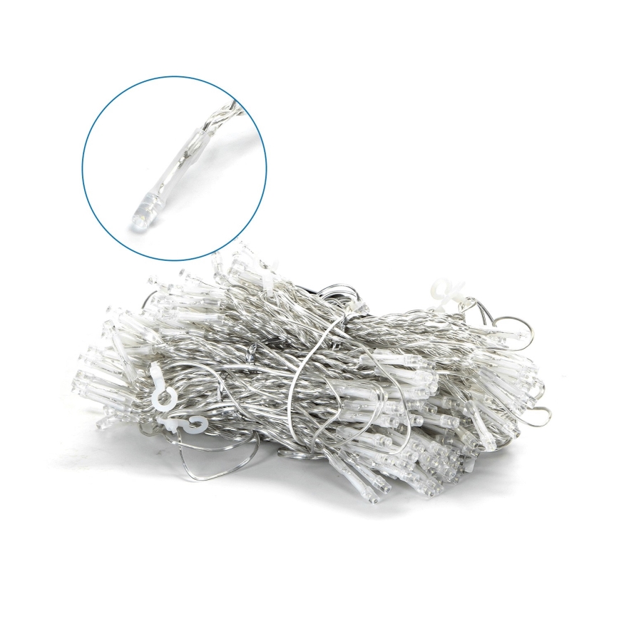 Aigostar - lauko kalėdinė LED girlianda 200xLED/8 funkcijų 5x2m IP44 šaltai balta