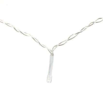 Aigostar-LED Lauko kalėdinė girlianda 300xLED/8 funkcijos 3xAA 6x2m IP44 šaltai balta