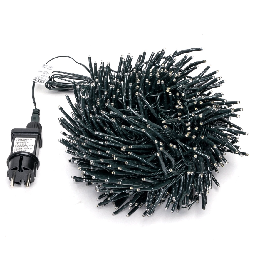 Aigostar - lauko LED kalėdinė girlianda, 600 LED, 8 režimai, 18 m, IP44, šiltai balta