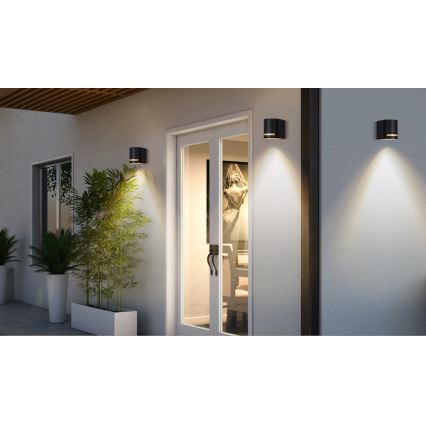 Aigostar - Lauko sieninis šviestuvas 1xGU10/35W/230V juoda IP54