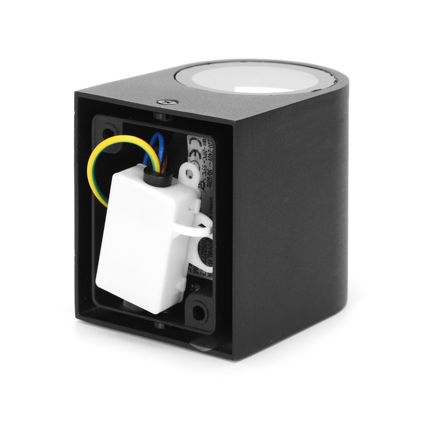 Aigostar - Lauko sieninis šviestuvas 1xGU10/35W/230V juoda IP54