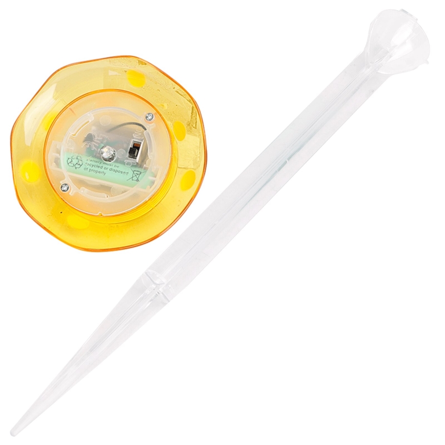 Aigostar - LED apšvietimas, įkraunamas saulės energija LED/0,006W/1,2V 100 mAh 2700K IP44 geltona