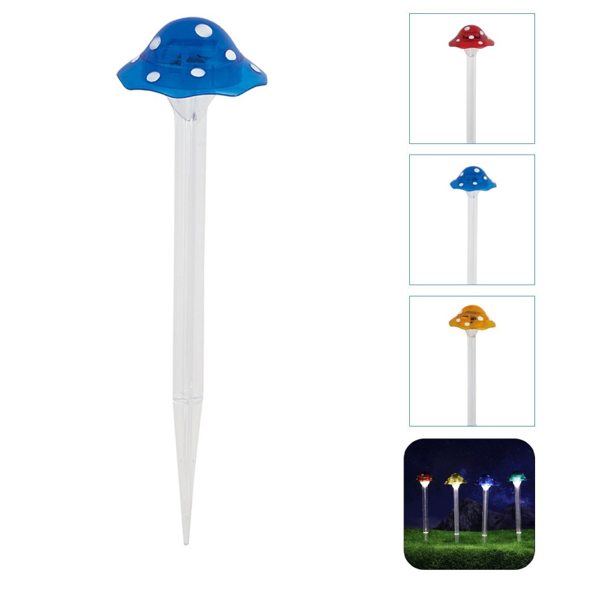 Aigostar - LED apšvietimas, įkraunamas saulės energija LED/0,006W/1,2V 100 mAh 2700K IP44 mėlyna